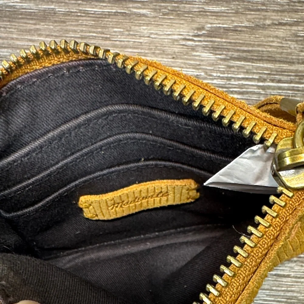 Madewell Yellow Corduroy Zipper coin Pouch